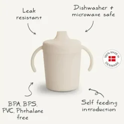 Mushie Straw, Sippy & Training Cups|Dishes, Utensils & Food Containers*- Trainer Sippy Cup, Blush
