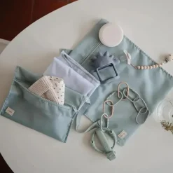 Mushie Pre/Post Maternity Supports*- Water Resistant Wet Bags, Large & Small Reusable Storage Bag, Set of 2 Tradewinds