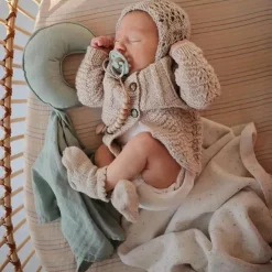 Mushie Gift For Baby|Blankets & Quilts*Lovely Blanket Moon Lovey - Roman Green
