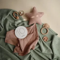 Mushie Blankets & Quilts*Lovely Blanket Star Lovey - Natural