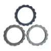 Mushie Playmats & Gyms*Silicone Baby Flower Teether Bracelet 3 Pack Steel/Dove Gray/Stone