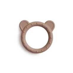 Mushie Rattles & Teethers|Toys For 0-12 Months*Silicone Baby Teether Bear Natural