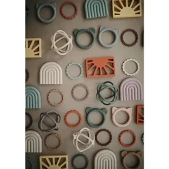 Mushie Rattles & Teethers|Toys For 0-12 Months*Silicone Baby Teether Cat Toy Blush