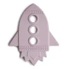 Mushie Toys For 0-12 Months|Gift For Baby*Silicone Baby Teether Rocket Soft Lilac