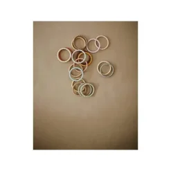 Mushie Rattles & Teethers|Toys For 0-12 Months*Silicone Pearl Teether Bracelets Linen/Peony/Pale Pink