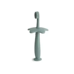 Mushie Oral & Nasal Care*Star Training Toothbrush - Cambridge Blue