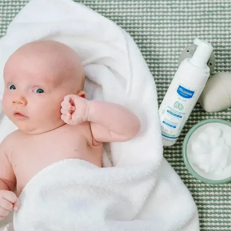 Mustela Bodywash & Soap*- Baby Foam Shampoo for Newborns, 5Oz