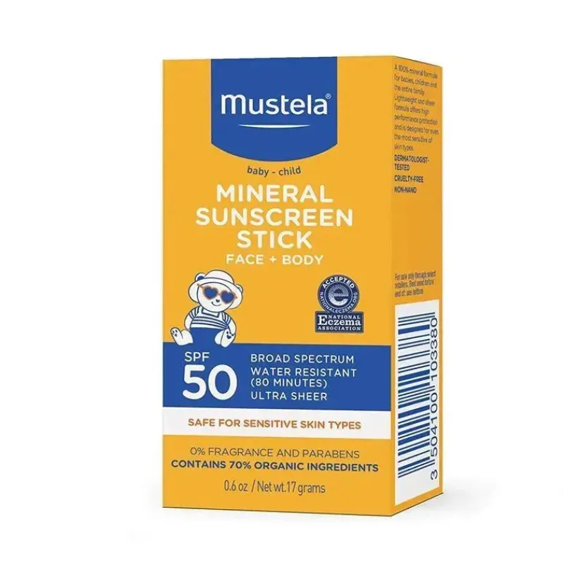 Mustela Cool Baby Products|Gifts Up To $25*- Baby Mineral Sunscreen Stick SPF 50 Broad Spectrum