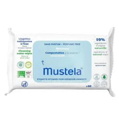Mustela Wipes & Warmers*- Compostable Cleansing Water Wipes Fragrance Free