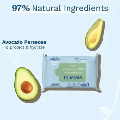 Mustela Wipes & Warmers*- 20Ct Baby Cleansing Wipes with Natural Avocado