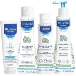 Mustela Bath Gift Set*- 4Pk Baby Bath Time Essentials Gift Set