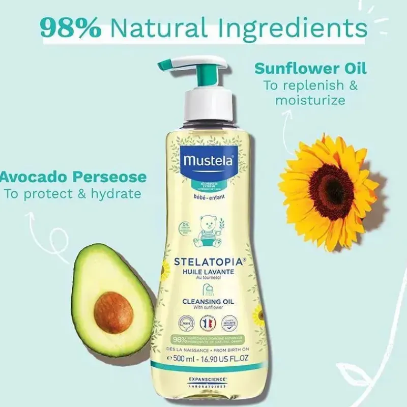 Mushie Bodywash & Soap*Mustela - Stelatopia Cleansing Oil