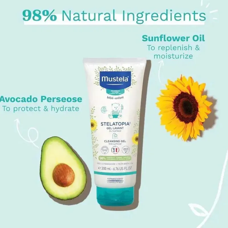 Mustela Bodywash & Soap*- Stelatopia Eczema-Prone Skin Cleansing Gel
