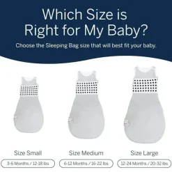 Nanit Baby Sleepwear*- Breathing Wear Sleeping Bag, 100% Cotton Baby Sleep Sack. 3-6 Months, Pebble Grey