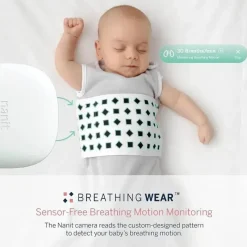 Nanit Baby Sleepwear*- Breathing Wear Sleeping Bag, 100% Cotton Baby Sleep Sack. 3-6 Months, Pebble Grey