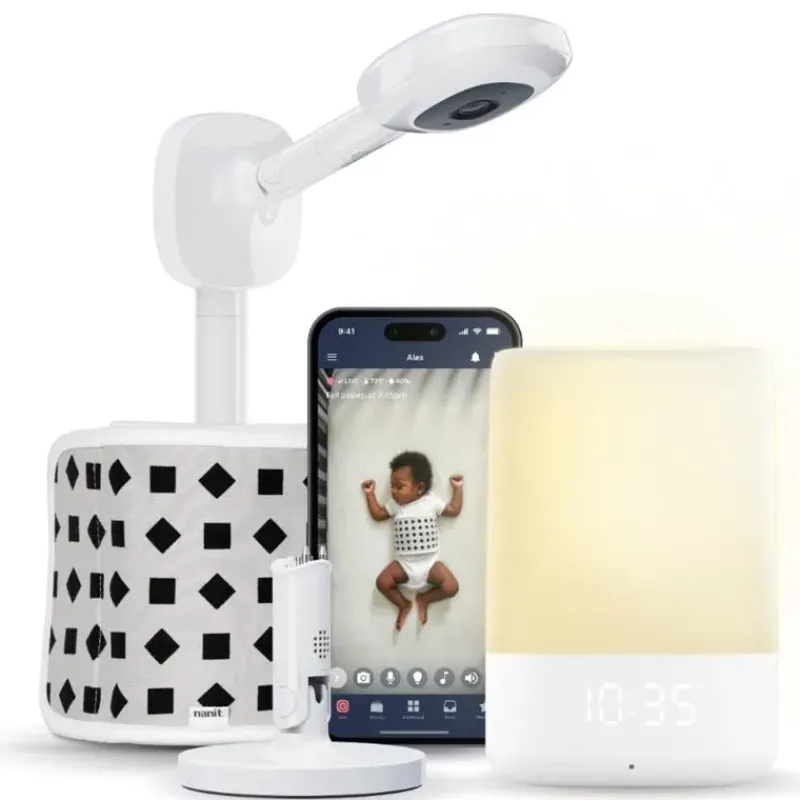 Nanit Cool Baby Products|Video Monitors*- Superior Sleep Set, Pro Camera with Wall Mount, Travel Stand and Baby Night Light