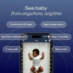 Nanit Cool Baby Products|Video Monitors*- Superior Sleep Set, Pro Camera with Wall Mount, Travel Stand and Baby Night Light
