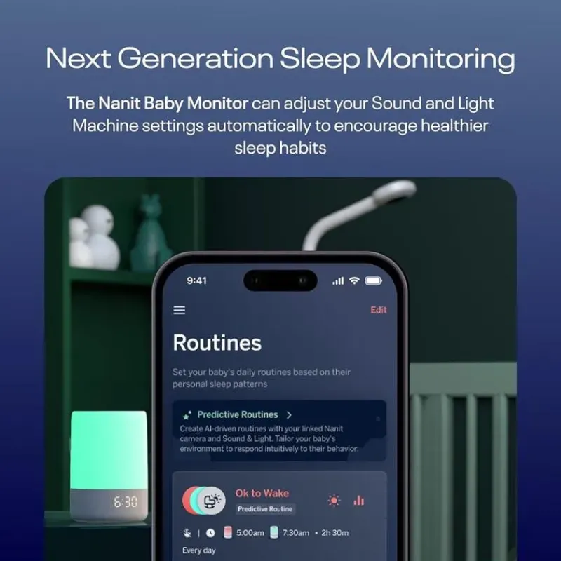 Nanit Cool Baby Products|Video Monitors*- Superior Sleep Set, Pro Camera with Wall Mount, Travel Stand and Baby Night Light