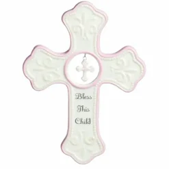 Demdaco Gifts Up To $25*Nat & Jules - Pink Hanging Cross | Wall Hanging
