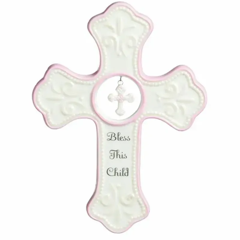 Demdaco Gifts Up To $25*Nat & Jules - Pink Hanging Cross | Wall Hanging