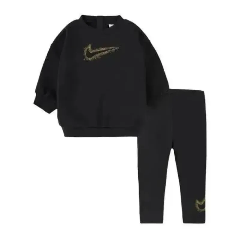Haddad Baby Sets*Nike Baby - Fleece Crew & Legging Set, Black