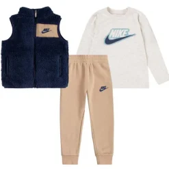 Haddad Baby Sets*Nike Baby - Toddler Boy Nike Long Sleeve T-Shirt, Vest, and Joggers Set