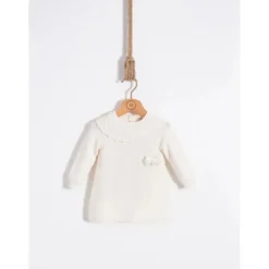 Nipperland Dresses|Baby Dresses & Skirts*- Baby Knitted Baby Girl Dress Cream