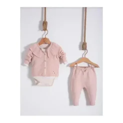 Nipperland Baby Sets*- Baby Knitted Outfit Powder Pink