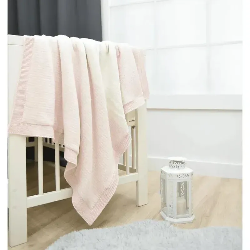 Nipperland Blankets & Quilts*- Pink Stripe Baby Blanket