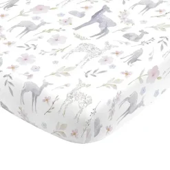 NoJo Crib & Bed Sheets*- Fitted Crib Sheet Floral Deer Print