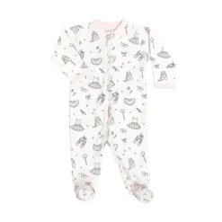 Noomie Baby Sleepwear*- Baby Ballerina With Ruffles Zipper Footie