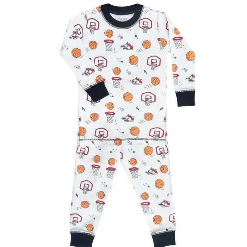 Noomie Baby Sleepwear*- Baby Basketball Court Long Sleeve Pajama Set