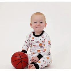 Noomie Baby Sleepwear*- Baby Basketball Court Long Sleeve Pajama Set