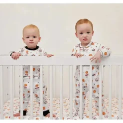 Noomie Baby Sleepwear*- Baby Basketball Court Zipper Footie