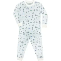 Noomie Baby Sleepwear*- Baby Boy Let's Golf Long Sleeve Pajama Set, Blue