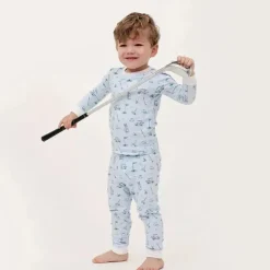 Noomie Baby Sleepwear*- Baby Boy Let's Golf Long Sleeve Pajama Set, Blue