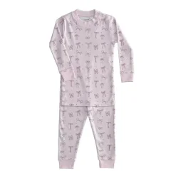 Noomie Baby Sleepwear*- Baby Girl Bows Long Sleeve Pajama Set