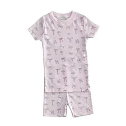 Noomie Baby Sleepwear*- Baby Girl Bows Short Sleeve Pajama Set