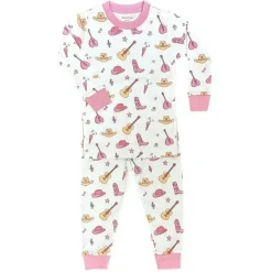 Noomie Baby Sleepwear*- Baby Girl Country Music Long Sleeve Pajama Set