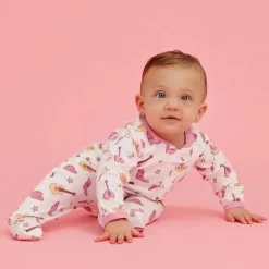 Noomie Baby Sleepwear*- Baby Girl Country Music Zipper Footie