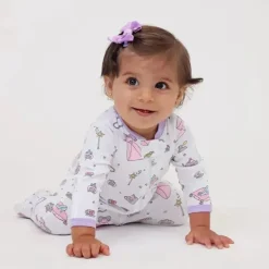 Noomie Disney Princess|Baby Sleepwear*- Baby Girl Zipper Footie Princess
