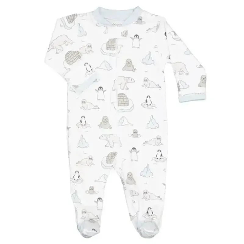 Noomie Baby Sleepwear*- Baby Unisex Zipper Footie Arctic