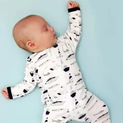 Noomie Baby Sleepwear*- Baby Yachts Zipper Footie