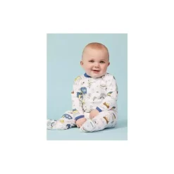 Noomie Baby Onesies & Bodysuits*- Baby Zipper Footie Blue Camping