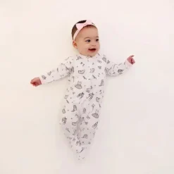 Noomie Baby Sleepwear*- Ballerina With Ruffles Zipper Footie
