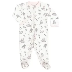 Noomie Baby Sleepwear*- Ballerina With Ruffles Zipper Footie