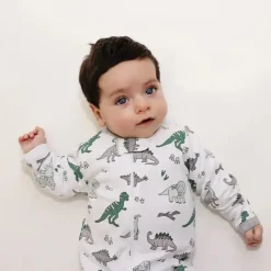 Noomie Baby Sleepwear*- Dinosaurs Zipper Footie