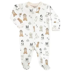 Noomie Baby Sleepwear*- Doggie Day Care Zipper Footie