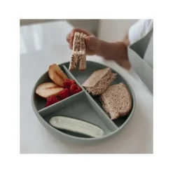Nouka Plates & Bowls|Dishes, Utensils & Food Containers*- Divided Plate With Suction, Bloom
