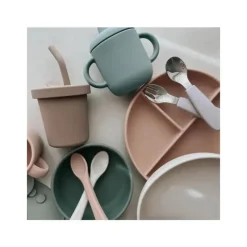 Nouka Plates & Bowls|Dishes, Utensils & Food Containers*- Divided Plate With Suction, Bloom